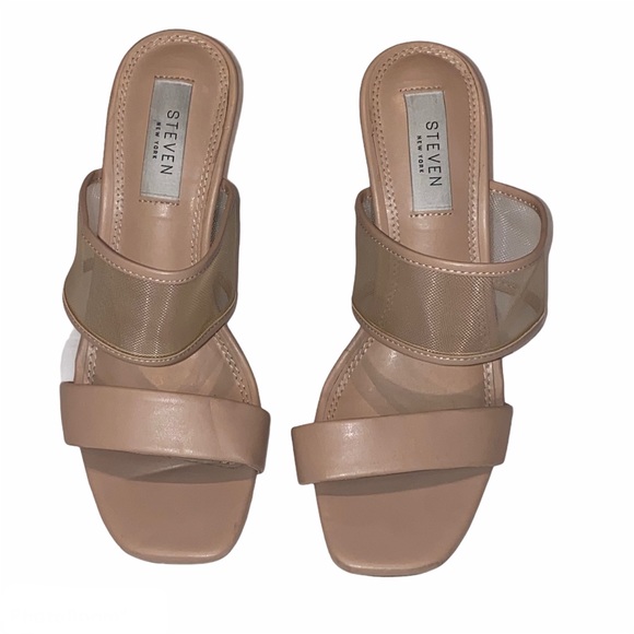 Steven by Steve Madden Jessi Nude Sandals Heels - Picture 2 of 15